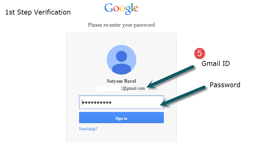 gmail first step verification
