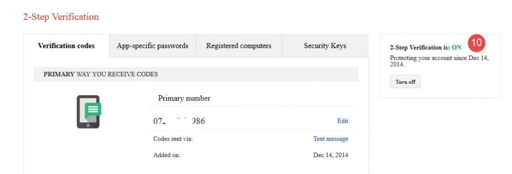 gmail two step verification 20