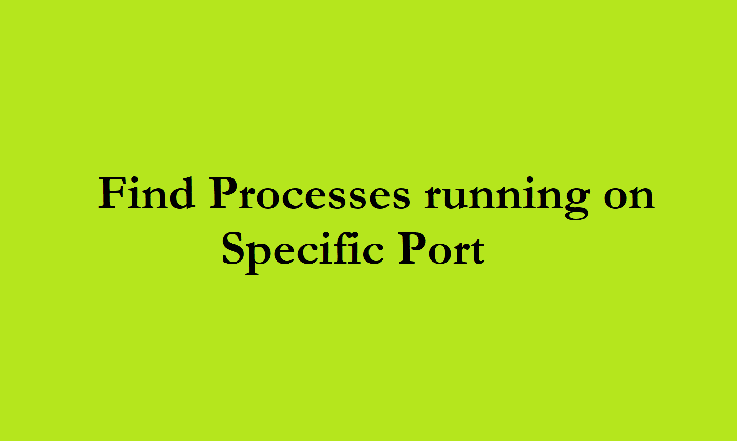 Running process